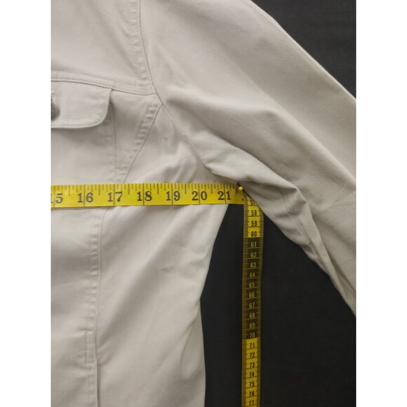 Christopher & Banks Beige Button Front Womens Jacket Size L Lightweight Casual - Picture 16 of 16